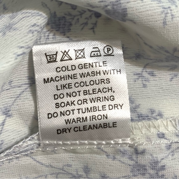 Pink Lily Romantic Blue Floral OffShoulder Ruched Maxi Dress Medium Cottagecore - Picture 10 of 14